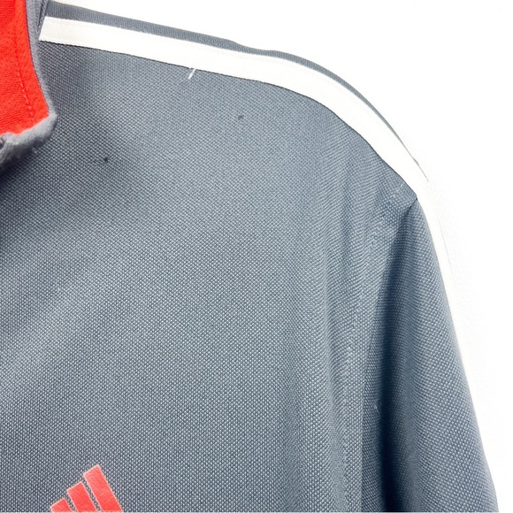 Adidas Long Sleeve Zip-Up Grey & Orange/Red Athletic Jacket - Picture 7 of 10